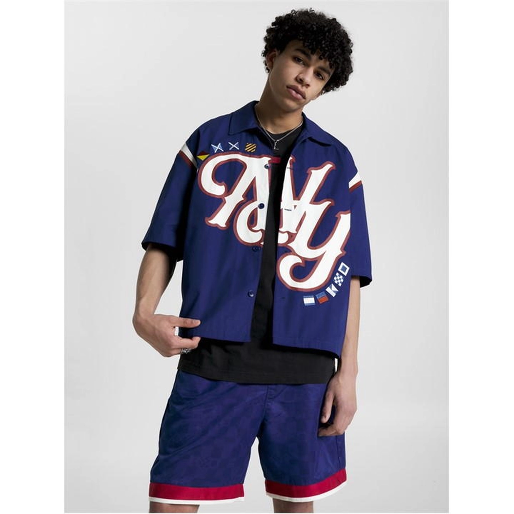 Tommy Hilfiger Tjcu Collegiate Sports Ss Shirt - Blue